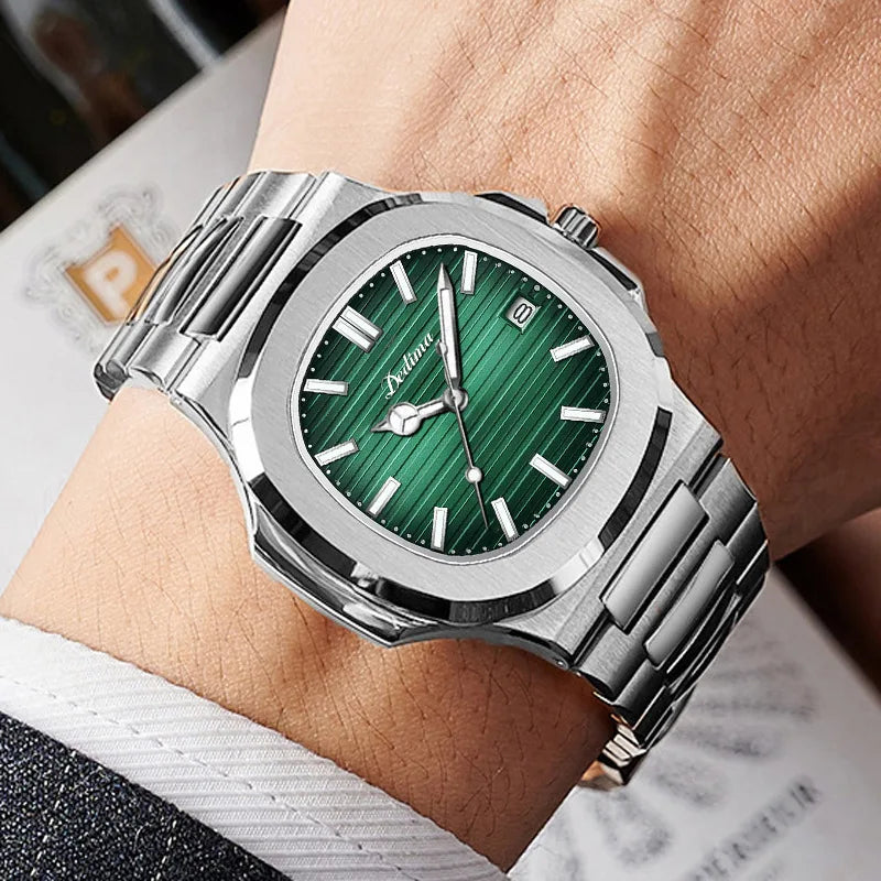 Men Quartz Watch High end Fashion  Male Business Wristwatch Ultra Thin Steel Band Waterproof Luminous Quartz Watches Boy Gifts