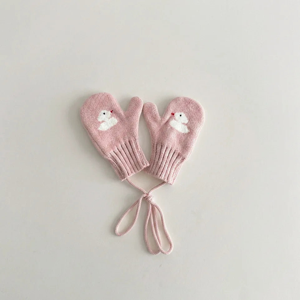 Winter Baby Gloves cartoon Knitted Kids Mittens for Girls Boys Accessories Candy Color Children Gloves Baby Gift