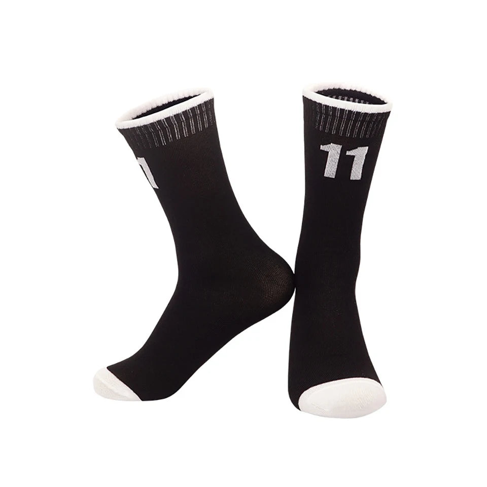 Loogdeel Kids Basketball Socks Breathable Thin Pure Color Sport Socks Thickened Anti-Collision Sports Socks Digital Design