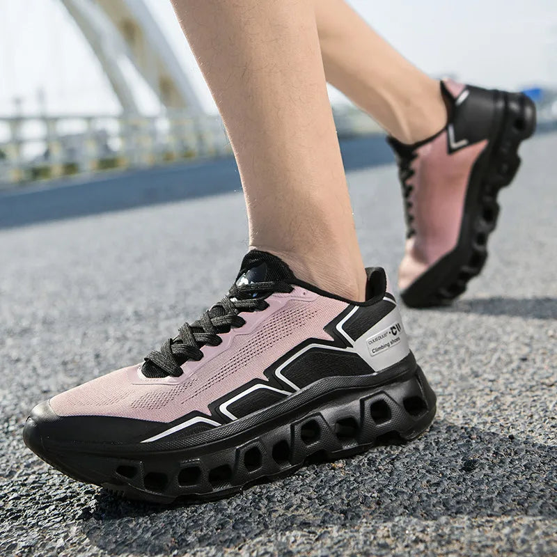Men Sports Marathon Running Shoes Carbon Board Speciality Breathable Lightweight Women's Comfortable Athletic Nonskid Sneakers