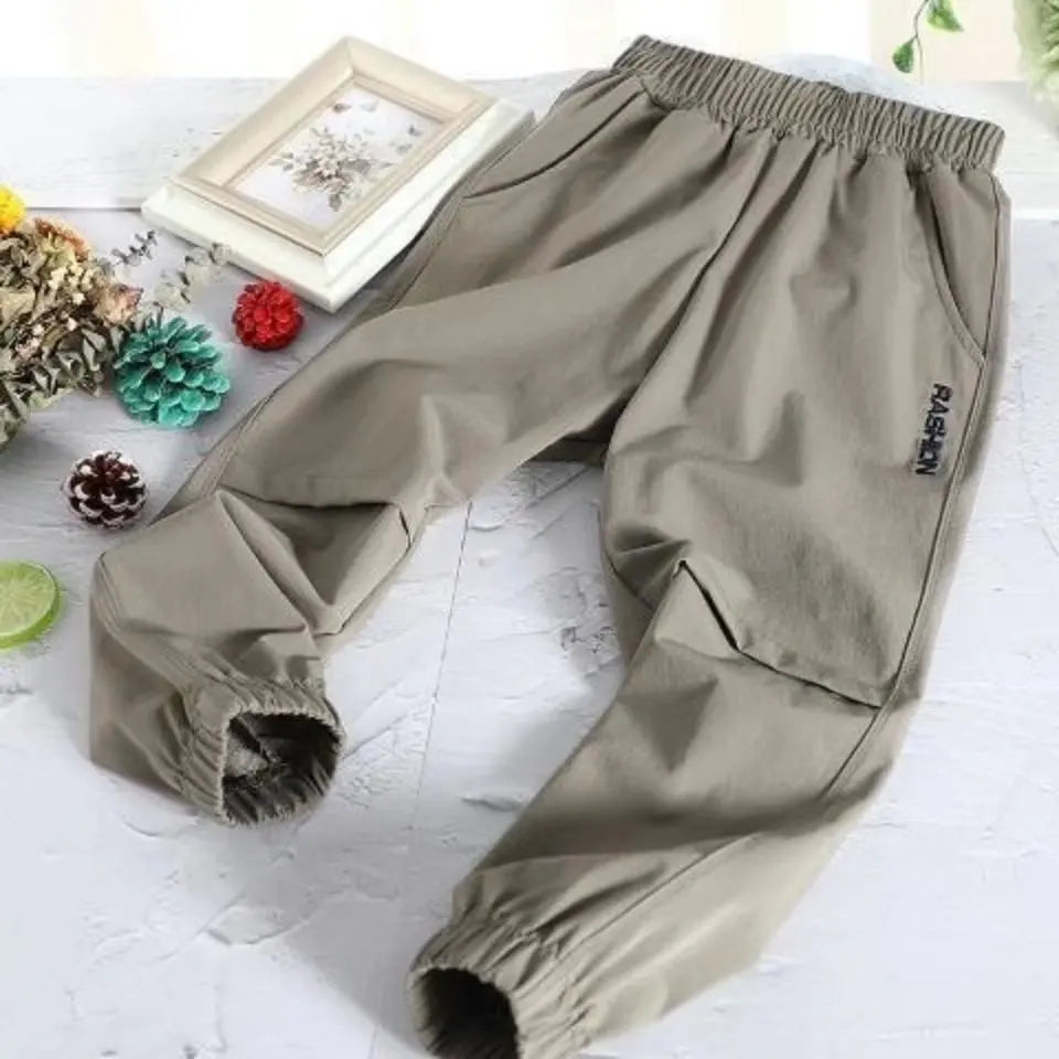 1pcs Childrens Sport Pants Boys Casual Quick-dry Trouse Solid Loose Trousers Fashion Summer Kids Mid Waist Mosquito-proof Pant