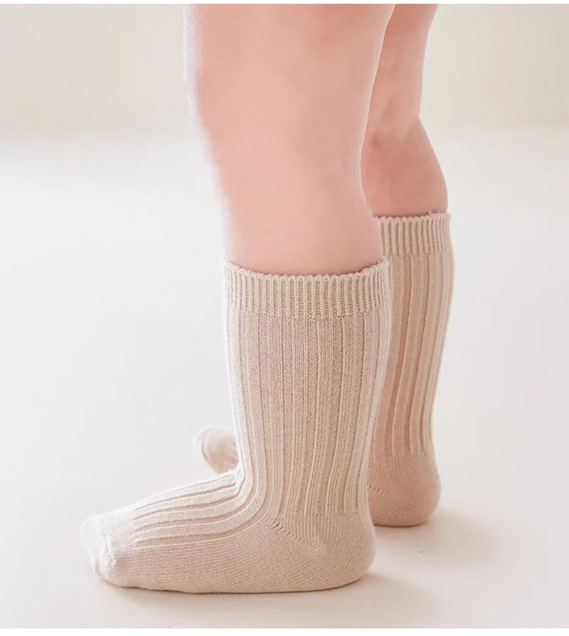 MILANCEL New Spring Baby Floor Socks Kids Cute Solid color In tube socks Infant Girls Socks