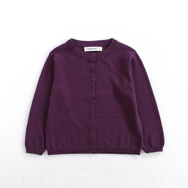 Girls Cardigan Baby Children Knitted Cardigan Sweater Boys Girls Candy Color Clothing Kids Spring Autumn Outer Wear
