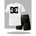 Summer Men's Casual Clothing Set Breathable Oversize T-Shirt Shorts 2-Piece Sportswear Short Sleeve Comfortable Suit for Men