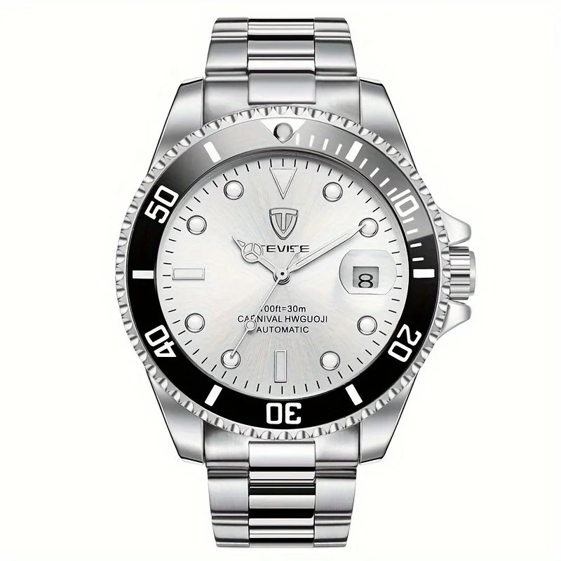 TEVISE New Men Mechanical Wristwatch Luxury Business Leisure Stainless Steel Watch Various Colors Diving Watch