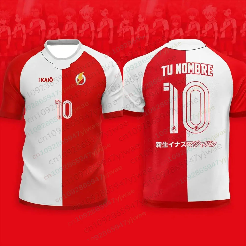Kid's Football Jersey Japanese Animation T-shirt Inazuma Eleven  Short-sleeved Summer Outdoor Training Sports Tee Adult T-shirt