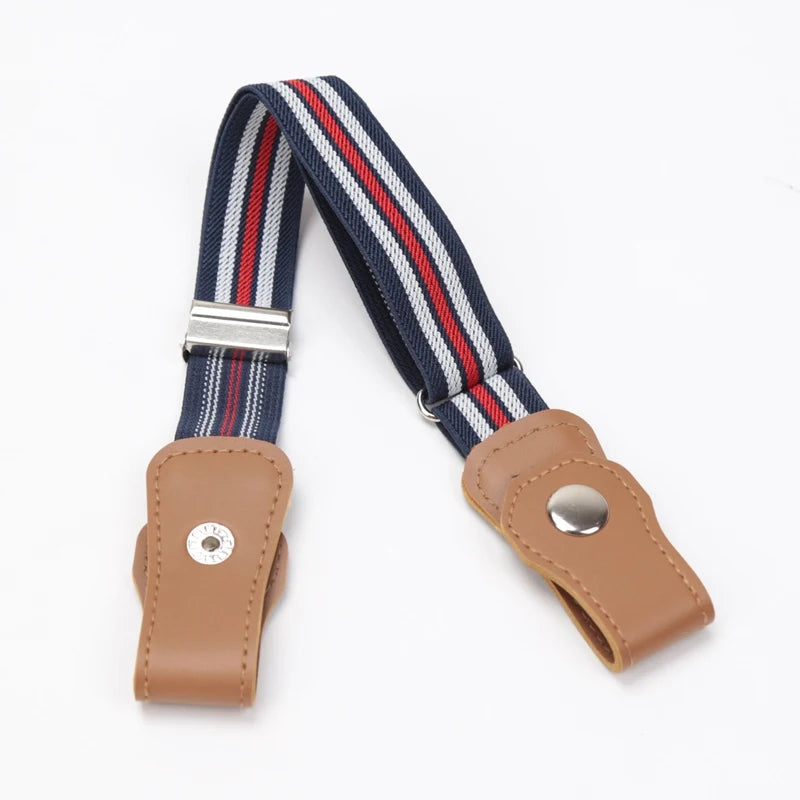 New Child Kids Buckle-Free Elastic Belt No Buckle Stretch Belt for Boys Girls Adjustable Children for Jeans Pants Lazy Belts