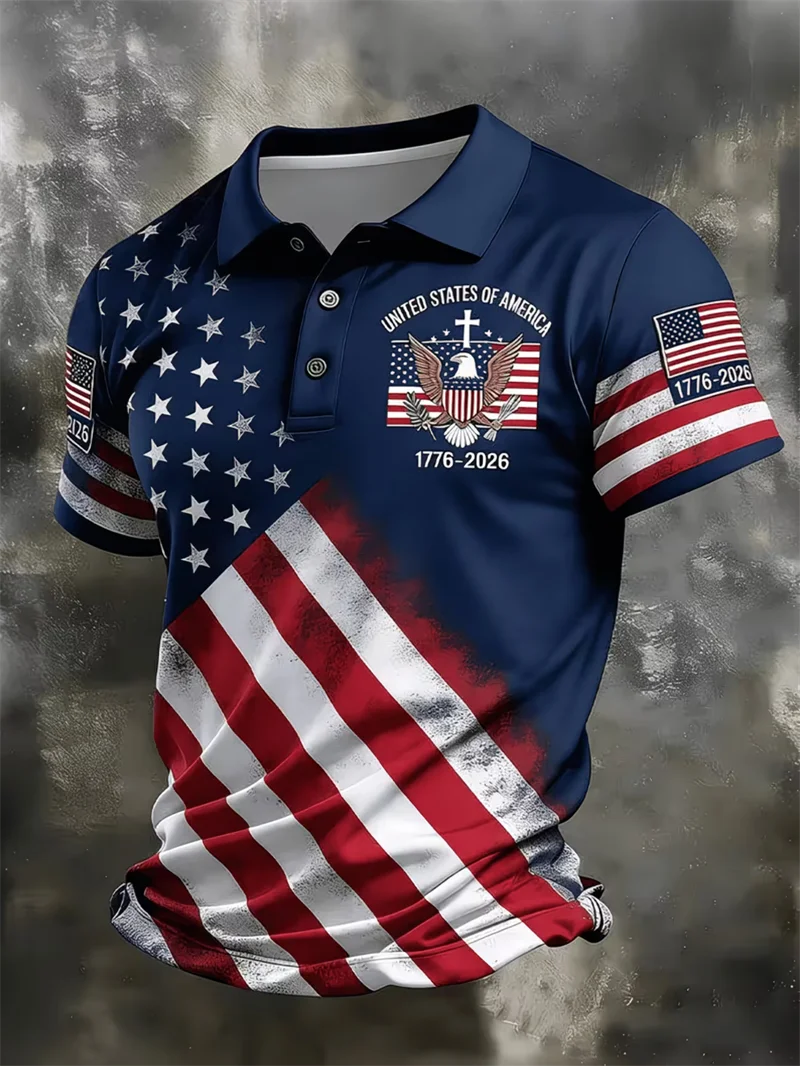 Couple Matching Usa 250 Patriotic Polo Shirt Men Women American Flag Statue Of Liberty Print Casual Breathable Sportswear Polo