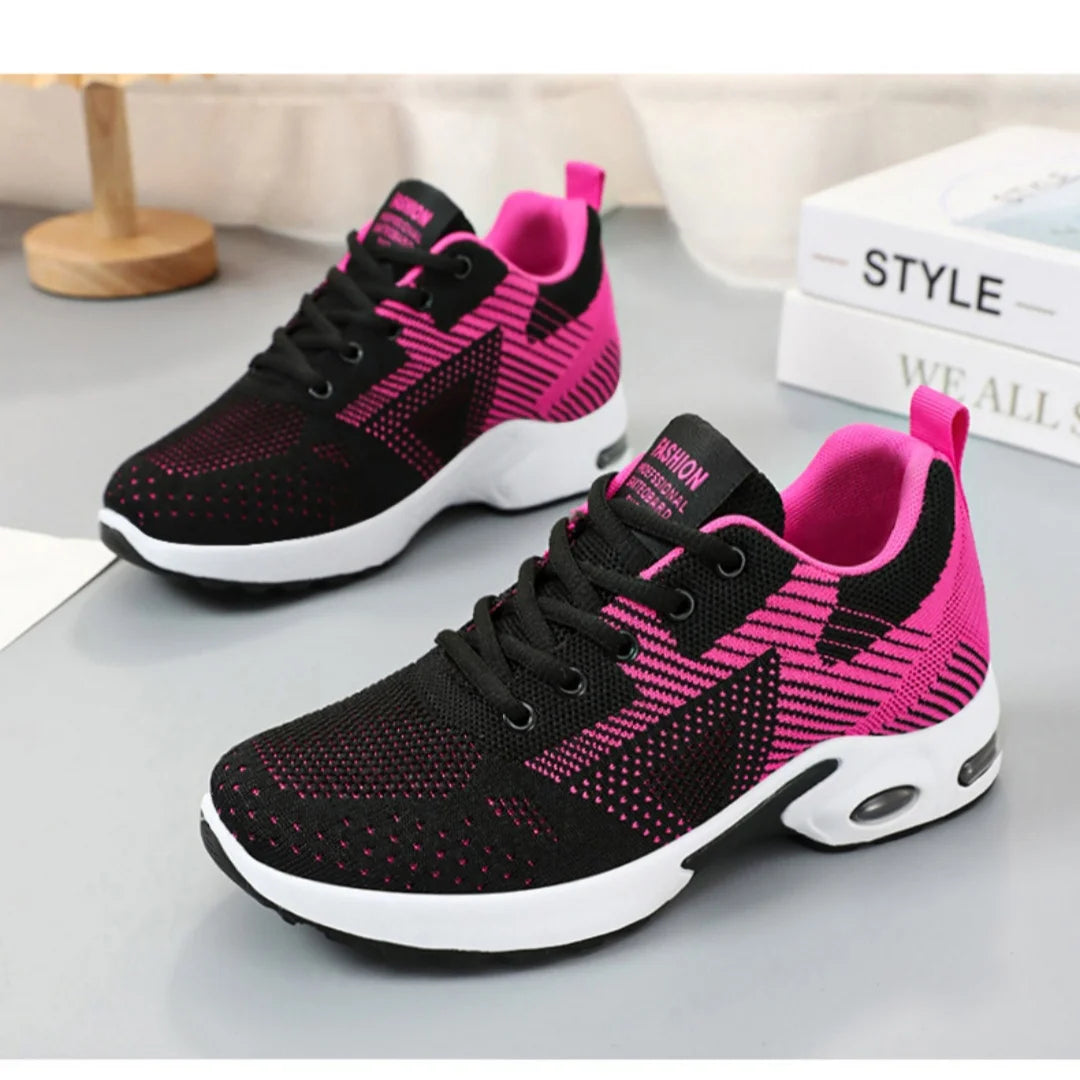 Women's Running Shoes Large Size  Spring New Casual Breathable Lace-Up Air Cushion Sports Sneakers