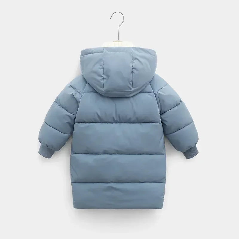 Kids Coats Baby Boys Jackets Fashion Warm Girls Hooded Snowsuit for 3-10Y Teen Children Thick Long Outerwear Kids Winter Clothes