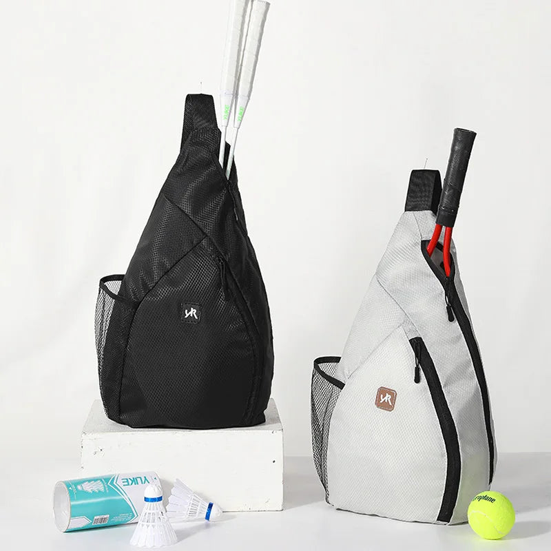 Sports Sling Bag Tennis Badminton Racket Bag Outdoor Sport Fitness Bag Men Women Shoulder Cross-Body Bag Large Capacity Backpack