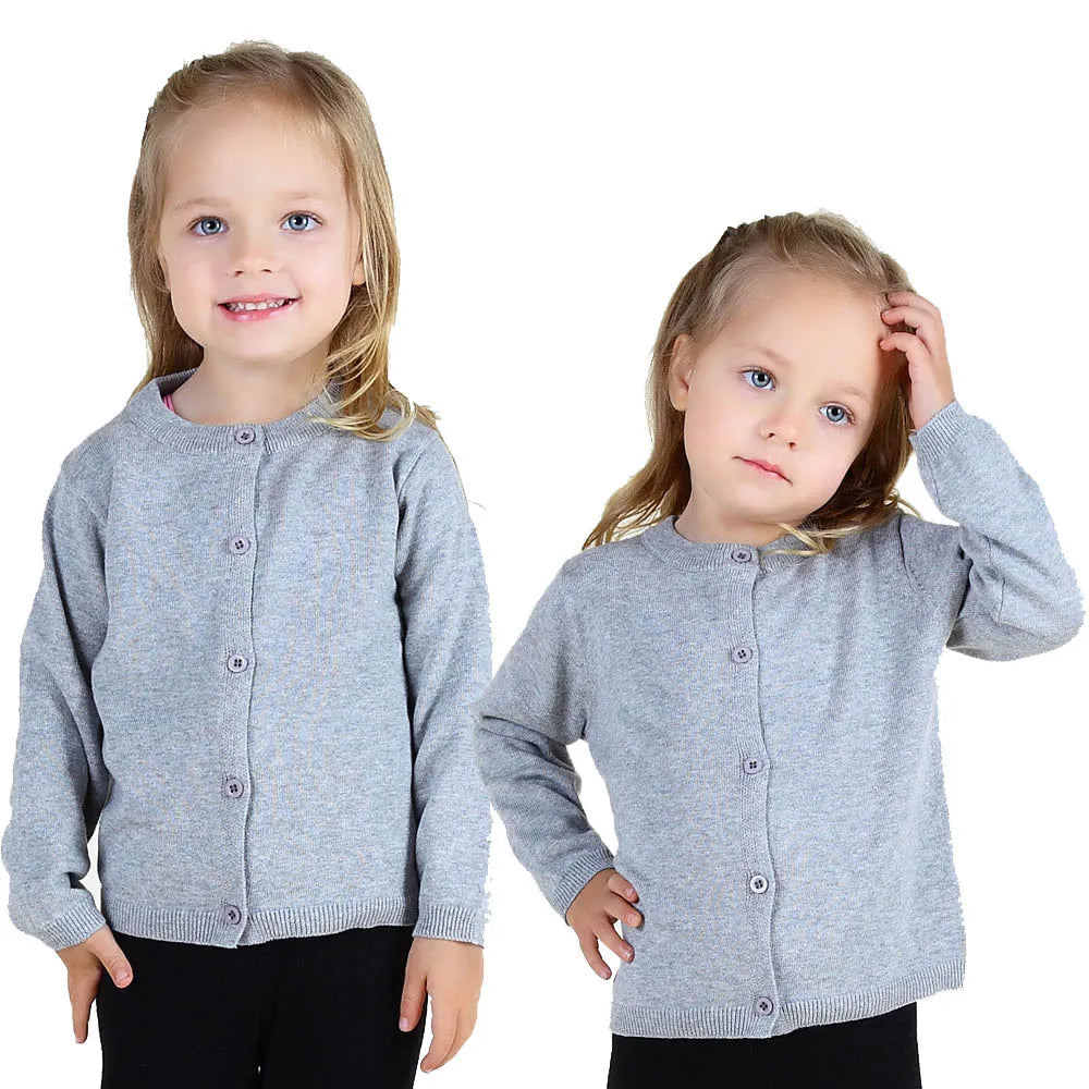 Boys Girls Knitting Sweaters Kids Cardigans Solid O-Neck Spring Autumn Sweater Baby Kids Cardigans Coat Childrens Clothing 1-9Y