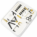 Black/Gold Hair Extension Tool Kit With Premium Quality Pliers and Stainless Steel Beads