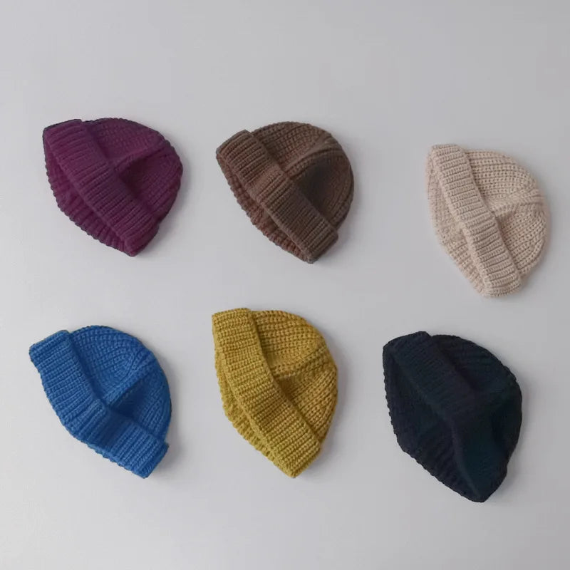2026 Baby Knit Hat for Boys Girls Autumn Winter Warm Kids Beanie Adult Children Knit Cap Newborn Kids Caps Elastic Bonnet