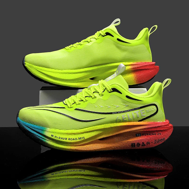 Men  Running Shoes Nonskid Carbon Board Speciality Marathon Lightweight Women's Comfortable Athletic Sports Breathable Sneakers