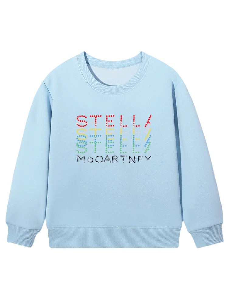 cute Boys sweatshirt Children winter clothing 2026 New cotton fun print long sleeves Kids pullover Cartoon letter Hoodie sweater