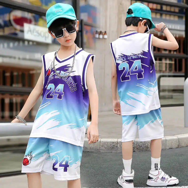 Children Team Training Uniform Kids Basketball Jersey Quick-drying Boy and Girls Comfortable Shirt  Child Sportswear Tracksuits