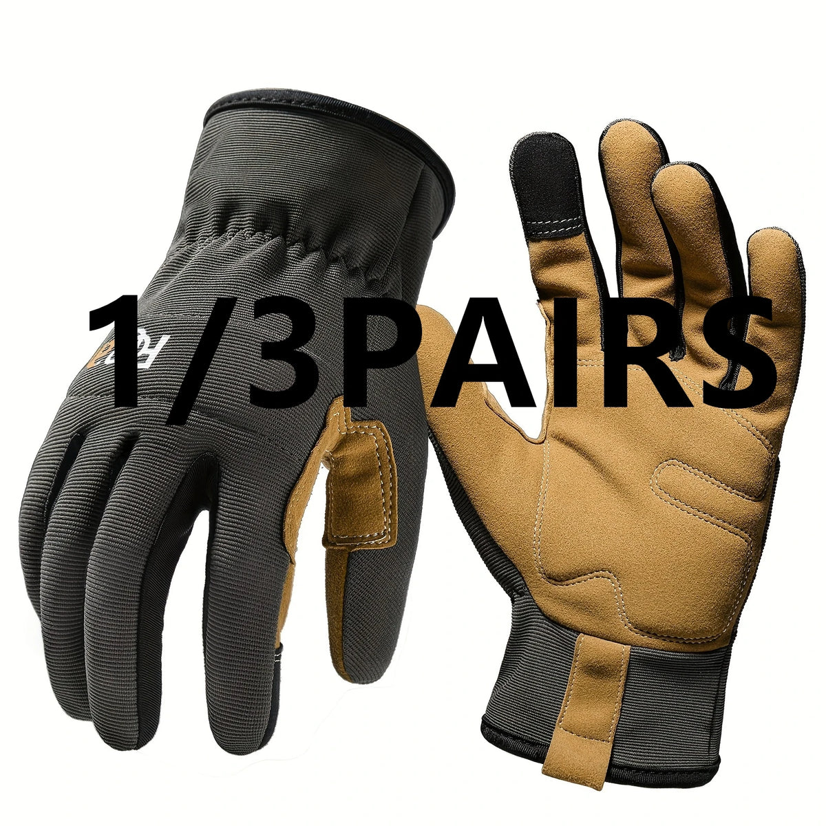 1/3Pairs Work Gloves for Men & Women - lightweight Mechanic, Construction, - Anti-Tear, Touchscreen Compatible, Non-Slip Grip