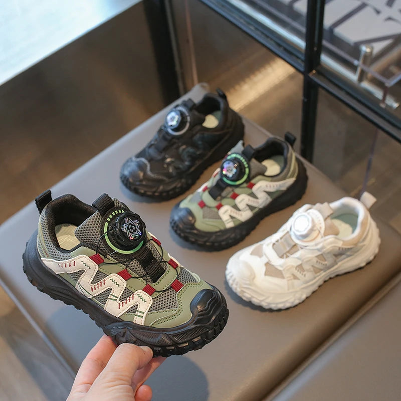 Children's Sneakers Boy 2026 Spring Girls Fashion Sports Shoes Breathable Non-slip Sole Kids School Mesh Sneakers Lightweight