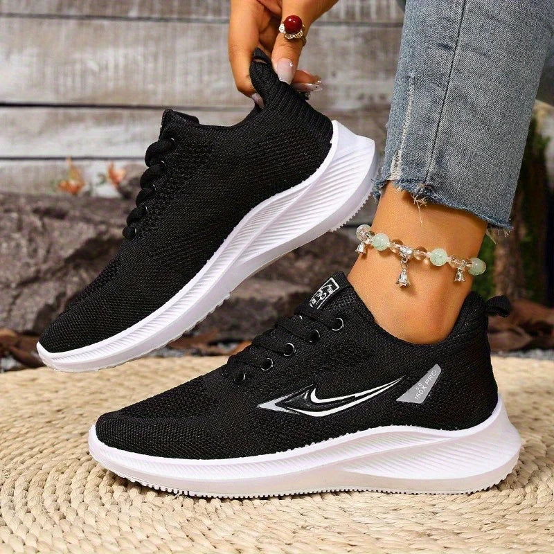 Spring New Women's Sports Shoes Fashionable Breathable Lightweight Non-slip Wear-resistant Casual Sports Shoes Flat Shoes Autmun