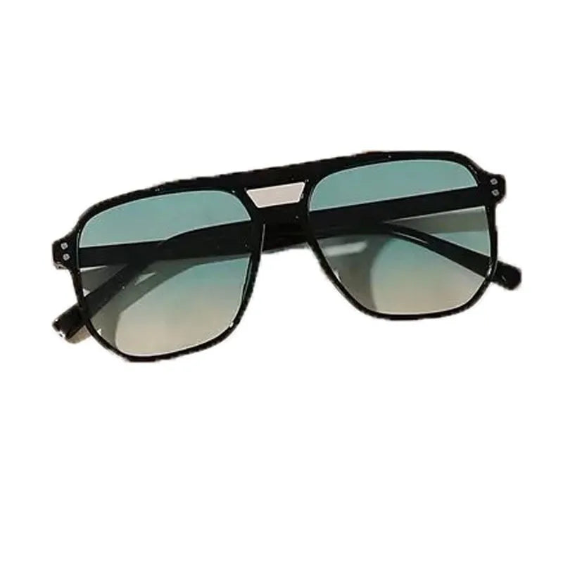 Vintage Men Women Big Sunglasses Men Square Shades Brand Designer Unisex Sun Glasses Black Lense Male Female Sunglasses UV400