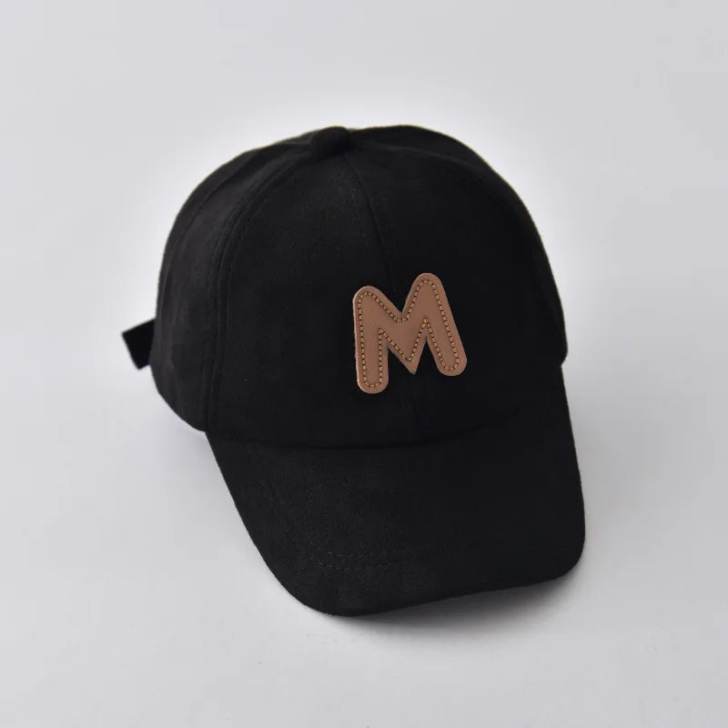 High Quality Suede Children Baseball Hat Fashion Kids Peaked Cap Girls Boys Solid Color Duck Tongue Caps Baby Outdoor Sun Visors