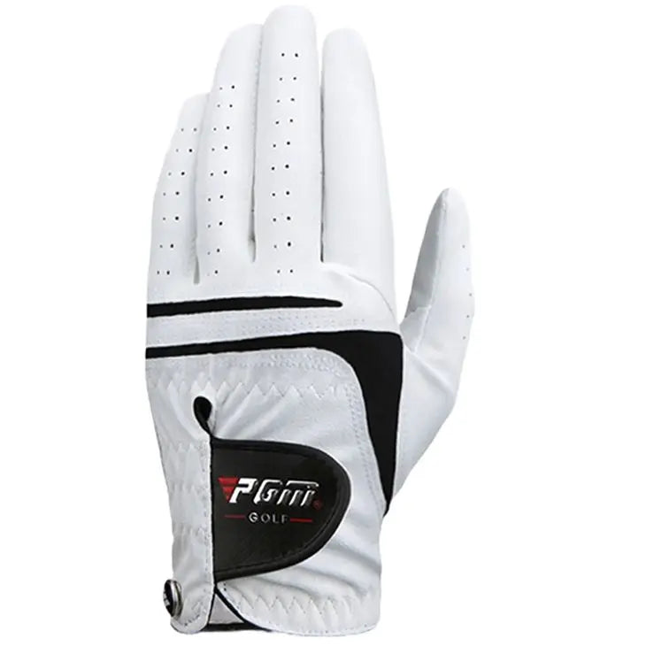 Men Golf  Gloves White Breathable Kid-lambskin Genuine Leather Sport Hand Glove Wear Single Left Right Handed Batting ST022