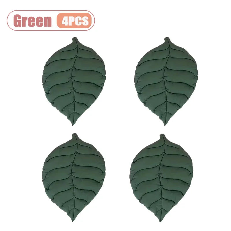 1/2/2/8PCS Pet Mat Leaf Design Cat Sleeping Pad Dog Crate Liner Thick Cushion for Cage Floor Bedding Washable