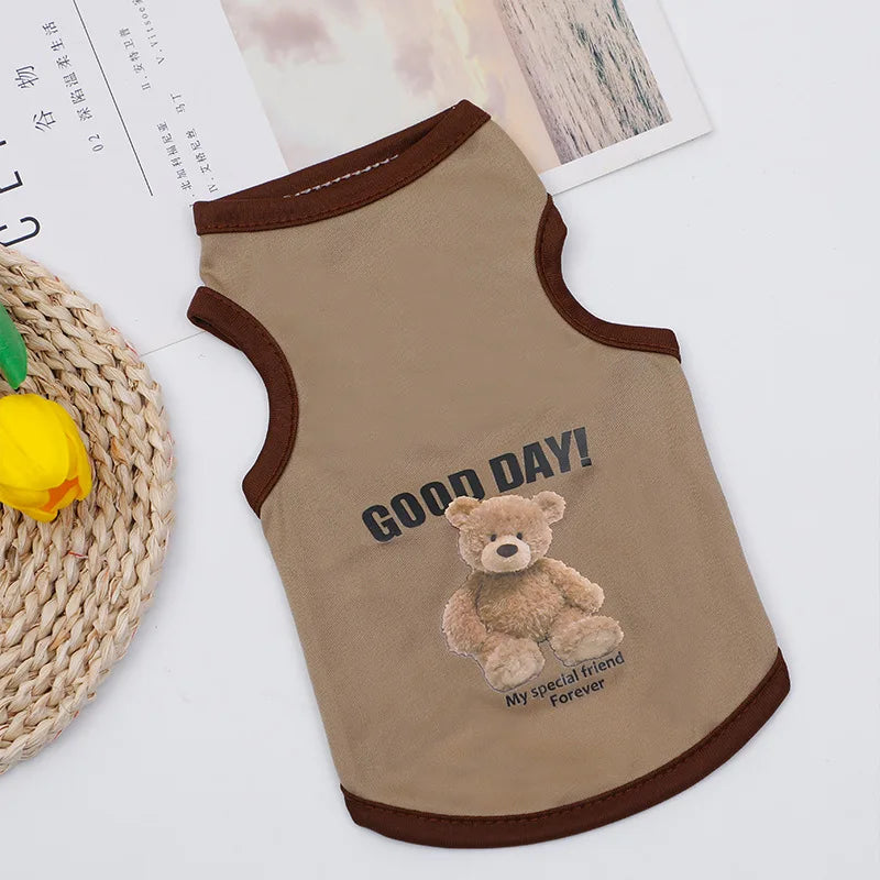Pet Clothes Summer Breathable Puppy Clothes Cat Clothes Summer Dog Vest Breathable Thin Corgi Clothes Dog Costume