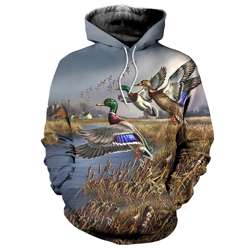 Men's Hoodies Hunting Graphic Camo 3D Printed sweatshirts clothing Harajuku Fashion Hooded Autumn Long Sleeve Hoodie for Men