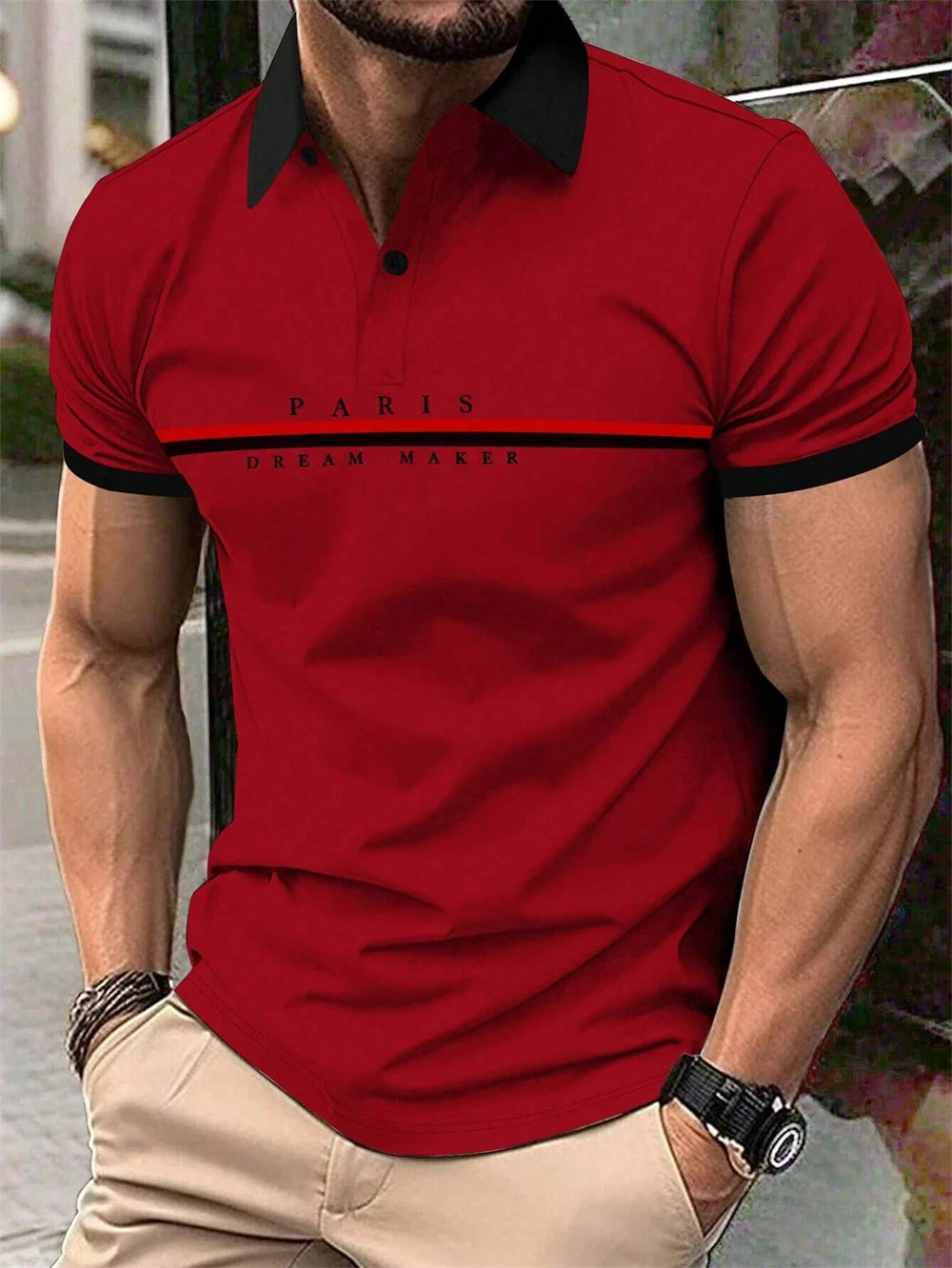 Letter Men's Summer Polo Shirt Breathable Golf Polo T-Shirt Sport Hiking Shirts Casual Work Short Sleeved Male Business Clothes