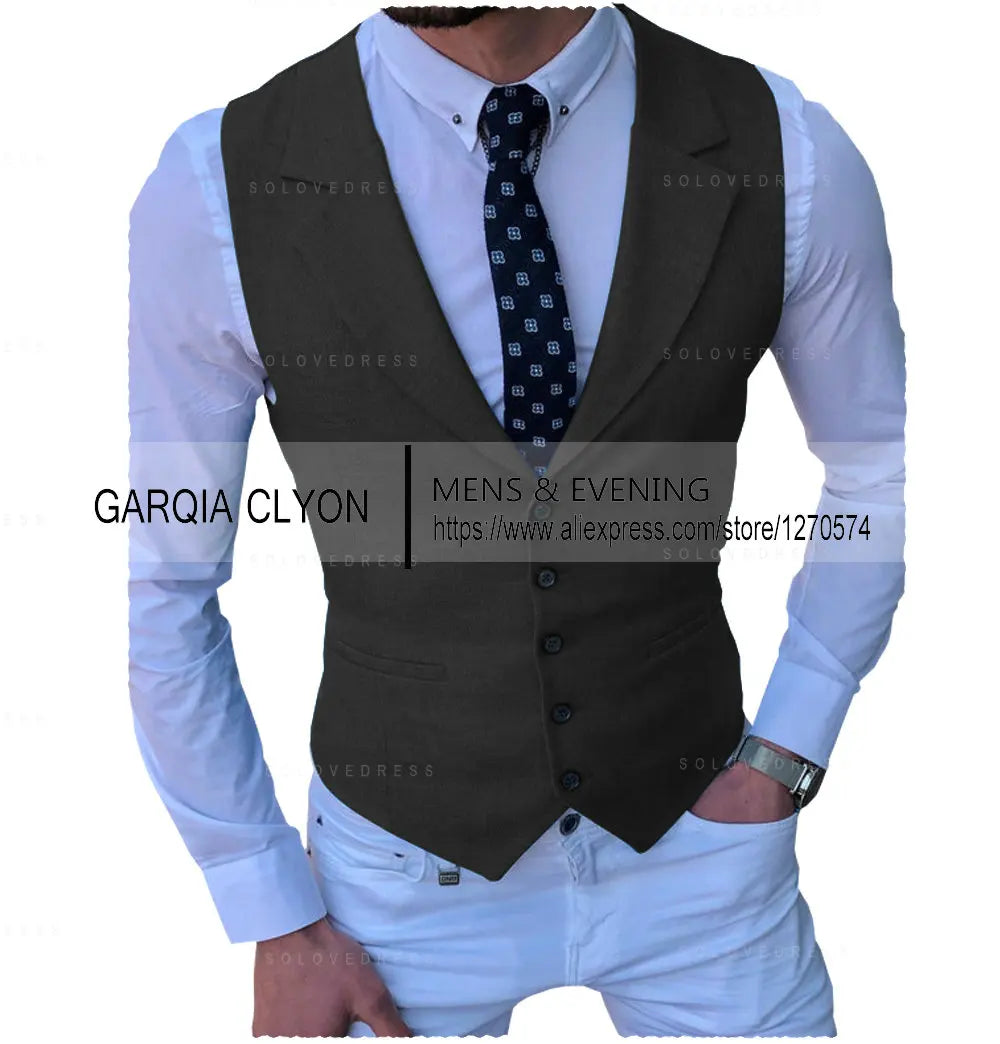Men's Suits Vest New Arrival Classic Single Breasted Casual  Business Formal Suits Waistcoat For Jacket Groomsmen For Wedding