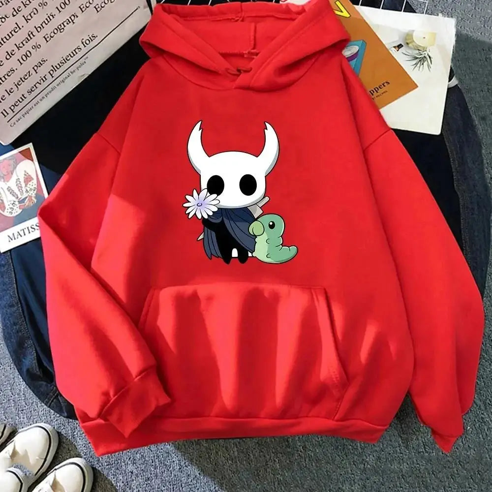 Hollow Knight Popular Character Print Hoodie Autumn Casual Sweatshirt Womenmen Cute Anime Clothes Comfortable Regular Pullovers