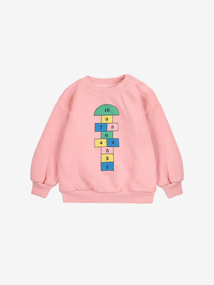 Kids Sweatshirt 2025BC New Autumn Winter Boys Clothes Baby Girls Cartoon Cute Print Sweater Hoodie Children Cotton Outwear Tops