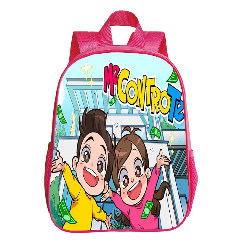 Kids Pink Backpack Me Contro Te Print Kindergarten Bag School Bags for Preschool Girls Cute Bookbag Toddler Softback Book Bags