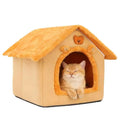 House Style Pet Bed For Small Dogs & Cats All-Season Removable Washable Winter Warm Teddy Kennel Soft Cushion