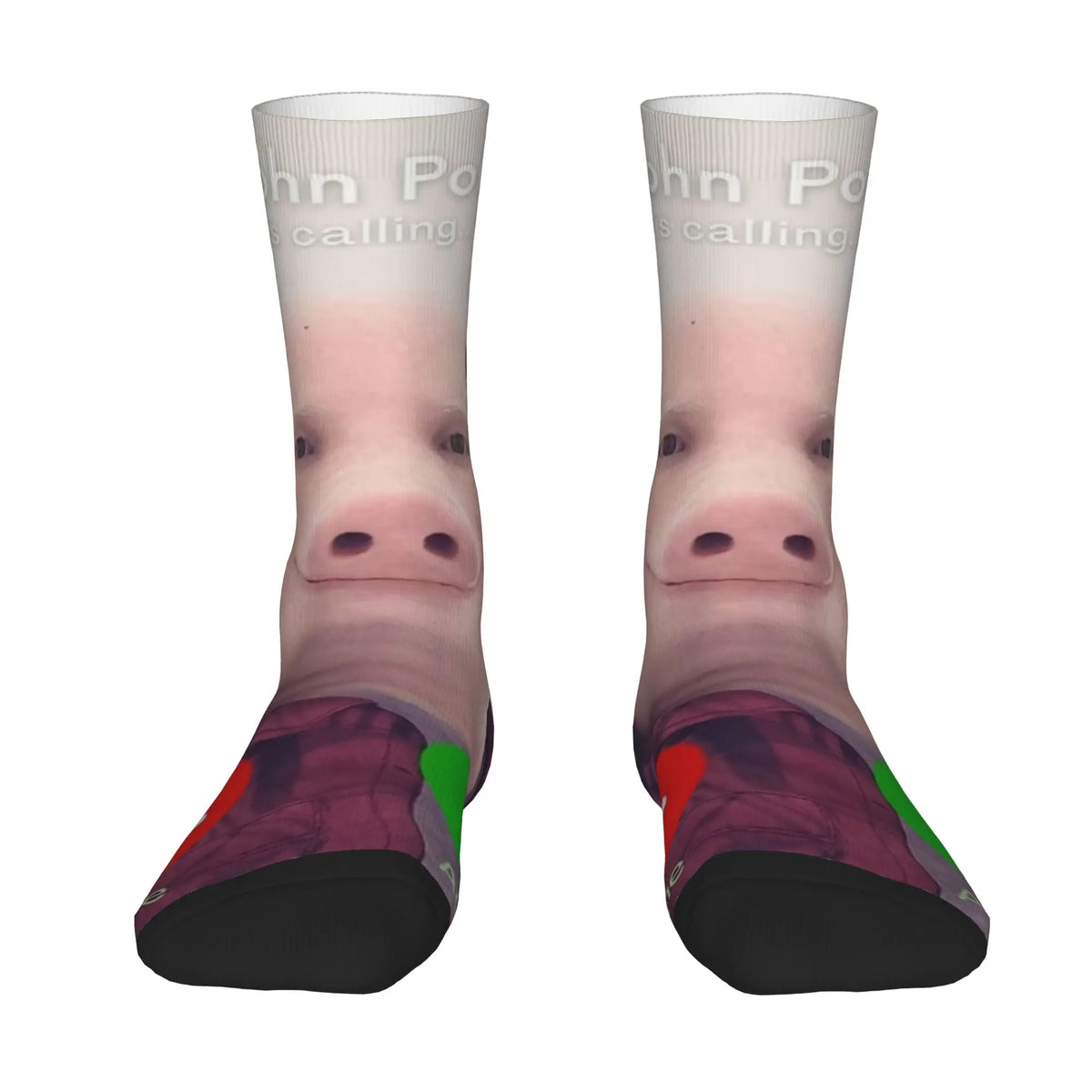 Funny Sock John Pork john pork is calling 8 Hip Hop Quality Pattern Printed Men Crew Socks Novelty Men's Socks