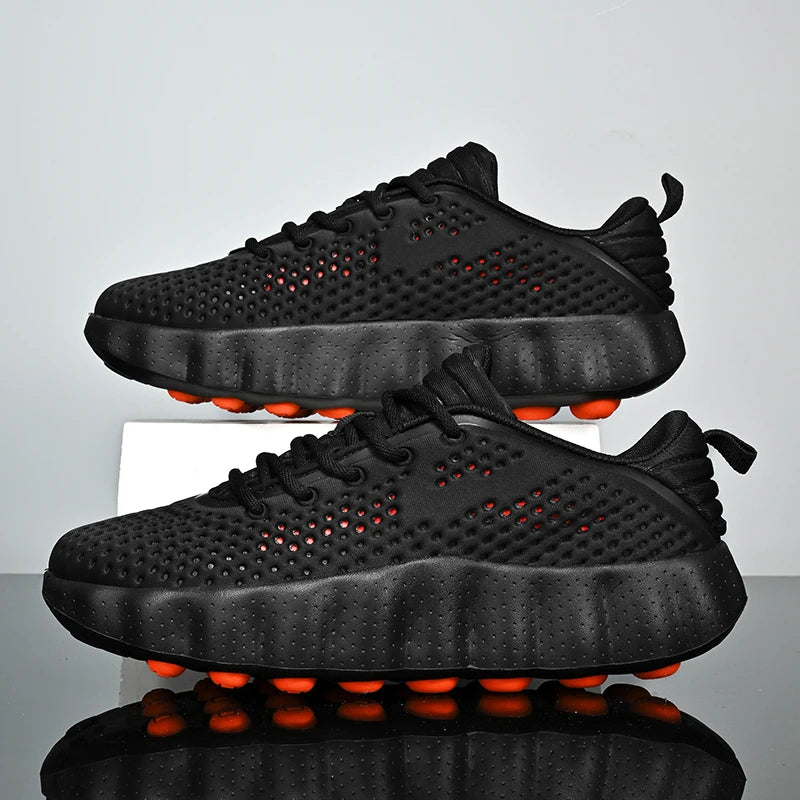 Men Comfortable Running Shoes Breathable Thick Sole Non-slip Casual Sports Shoes Cushioning Outdoor Walking Sneakers for Women