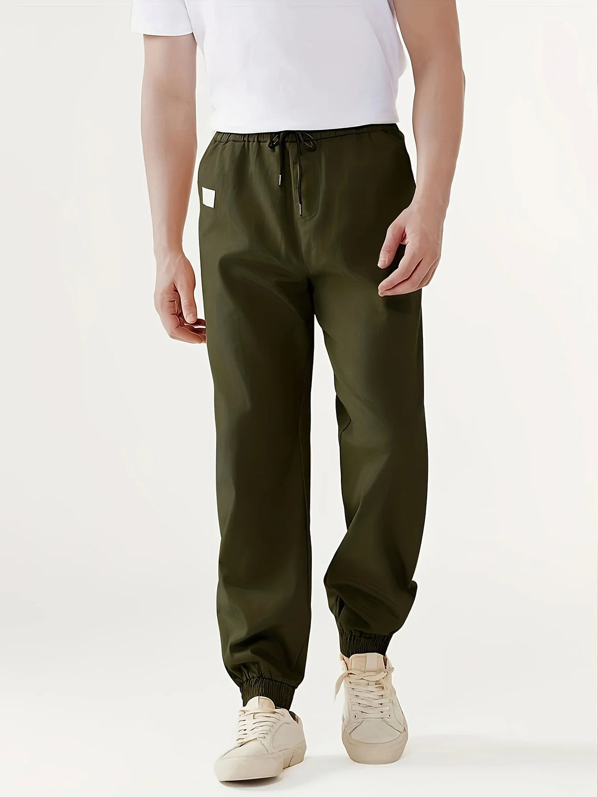 6pcs men's seasonal loose long waistband multi pocket workwear pants, solid color pants, casual outdoor sports holiday gifts