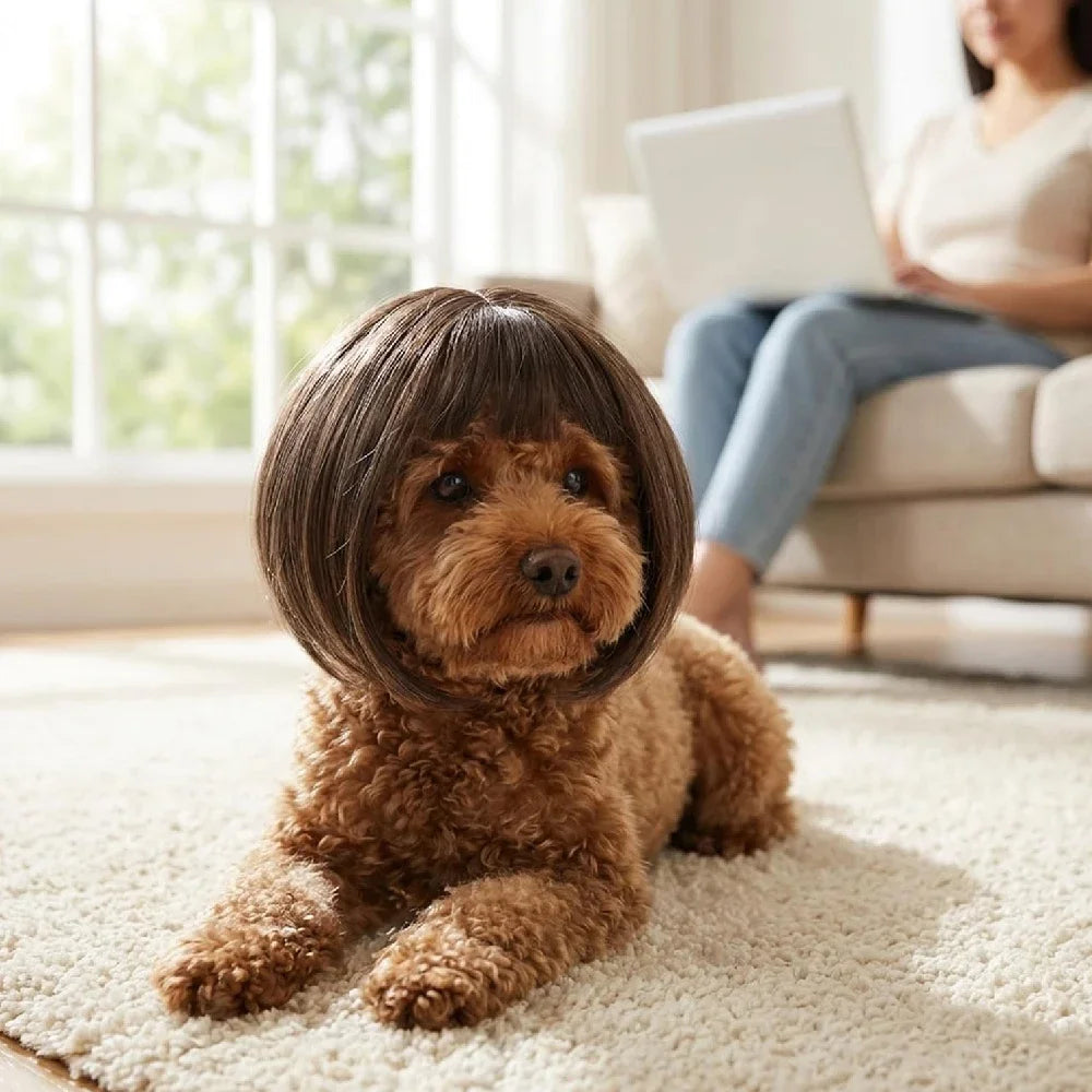 Cat Wig Accessories Dog Headdress Funny Costume Puppy Cosplay Dress Up Cute Pet Wig Cosplay Funny Props Head Accessories