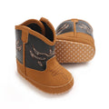 Baby Boots, Baby Autumn Denim Knight Boots, 0-1 Year Old Children's Fashion Embroidery, Midsole Learning, Soft Soled Boots, Bohe