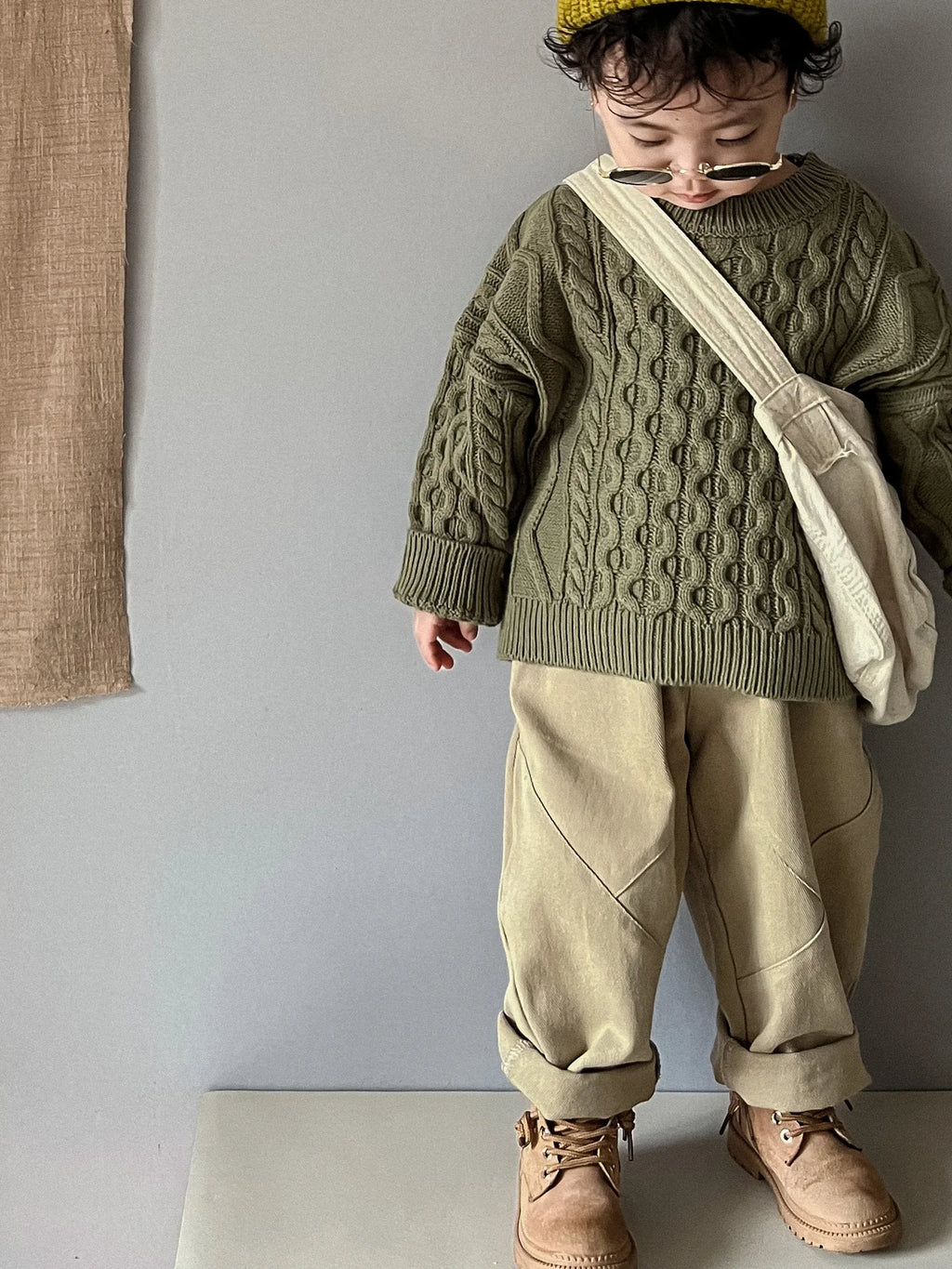 Kids Sweater 2026 Fall/Winter New Boys And Girls Cute Cartoon Crew Neck Pullover Fall And Winter Knitted Warm Top