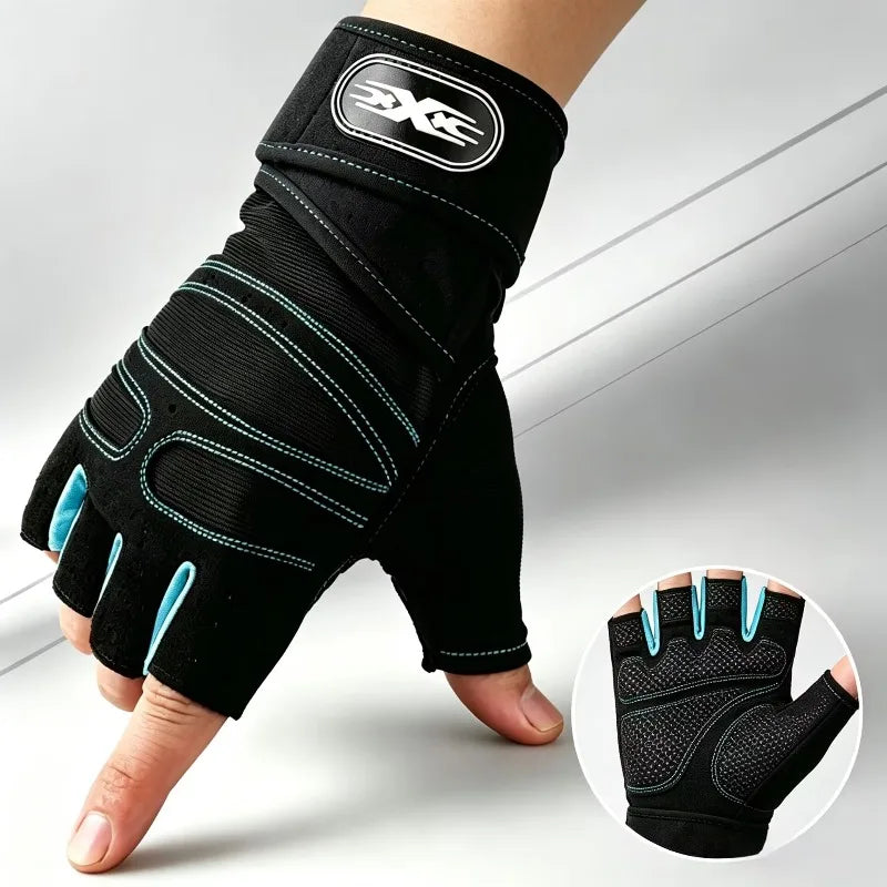 Gym Gloves for Men Women Fitness Weight Lifting Wristband Gloves Body Building Training Sports Exercise Cycling Glove Shockproof