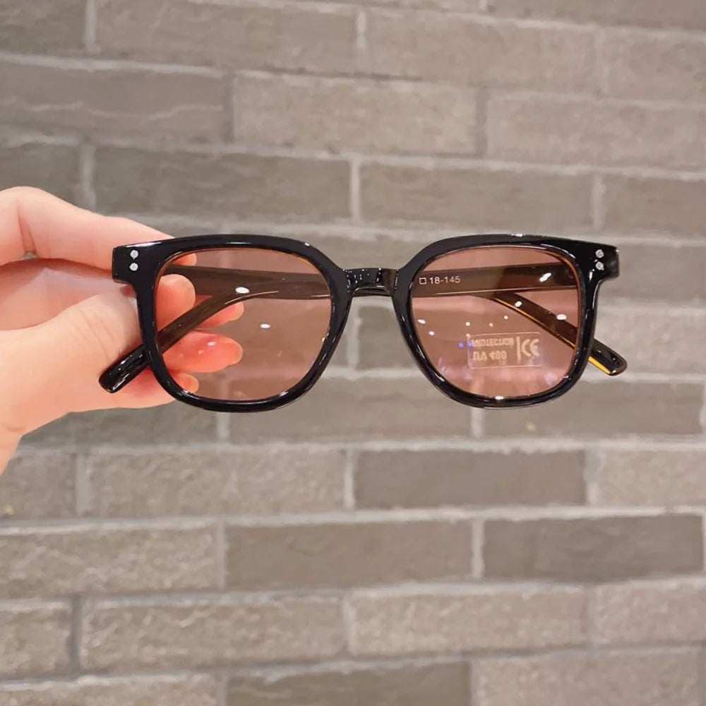 Children'S Colored Sunglasses  Foldable Round Frame Sun Glasses Boys Girls Uv400 Ultraviolet Eyepiece For Ages 2-8 Years Kids
