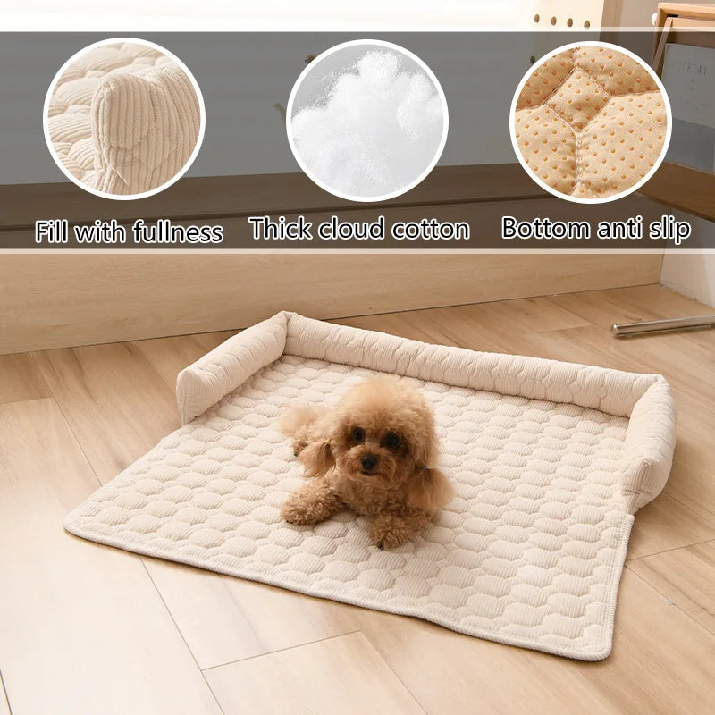 Thickened Pet Sofa Cushion Anti-Scratch Non-Slip Dog And Cat Sleeping Nest Kennel Pad Cozy Pet Bed for Cats And Dogs