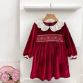 New Christmas Kids Party Dress Baby Bodysuits Sisters Clothes Autumn Sisters Girls Princess Dress Lace Red New Year Kids Clothes