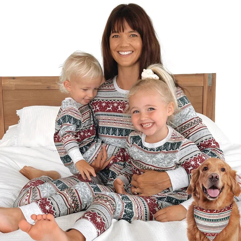 Christmas Family Pajamas Set Winter Mother Enfant Look Loungewear Niño Family Matching Carnival Outfits Sleepwear