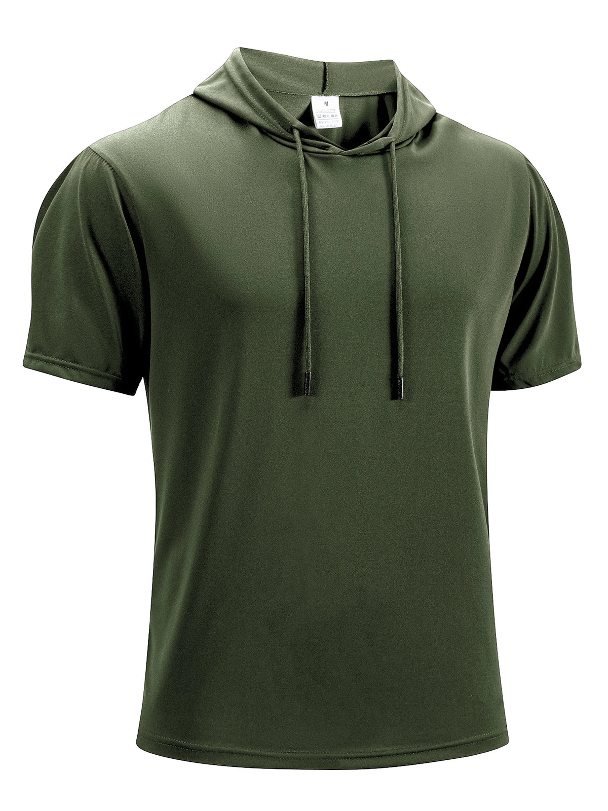 Mens Gym Thin Hoodie Short Sleeve Hoodies Fashion Jogger Sport Tshirt Man Solid Color Summer Daily Casual Athletic Fitness Tees