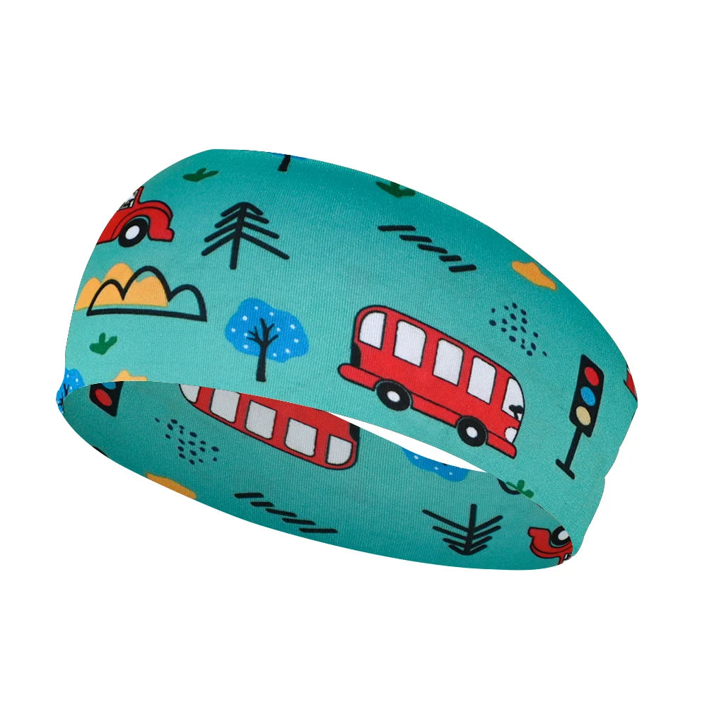 Boys Sports Non Slip Athletic Sweatband Football Headband Elastic Sweat Absorbing Hairband For Kids Basketball Soccer Baseball