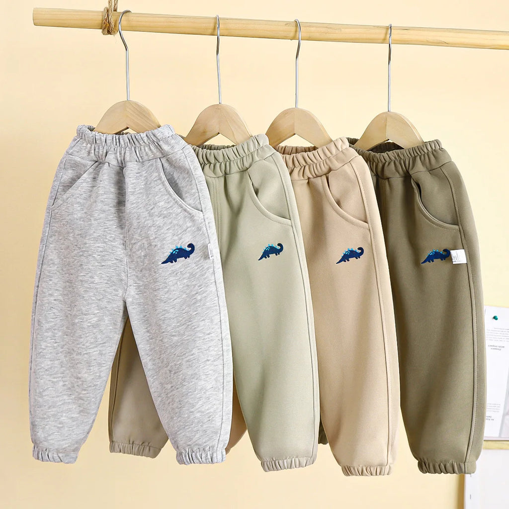 Children's Pants Boys' New Korean Version Spring and Autumn Cartoon Embroidered Casual Sports Pants for 1-7 Years Old